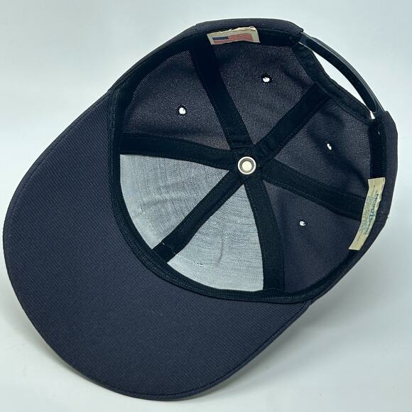 Vintage 80s Commander US Third Fleet Hat Baseball Cap USN Navy USA Snapback Blue - Picture 4 of 10